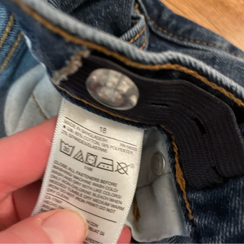 OLD NAVY Boy’s Boot Cut Built Tough Flex Blue Denim Jean Size 18 - Picture 4 of 12